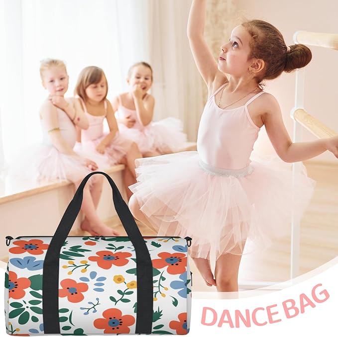 Pink Flowers Travel Duffle Bag for Women Men, Overnight Weekender Bag, Carry on Tote for Sport Gym