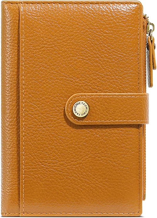 Slim RFID Blocking Passport Holder Wallet,PU Leather Travel Card Organizer,Lightweight Passport Case for Women Men (Yellow)
