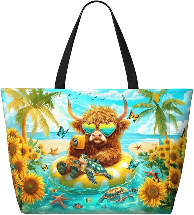 Large Beach Tote Bag Beach Bag Waterproof Sandproof Lightweight Women Tote