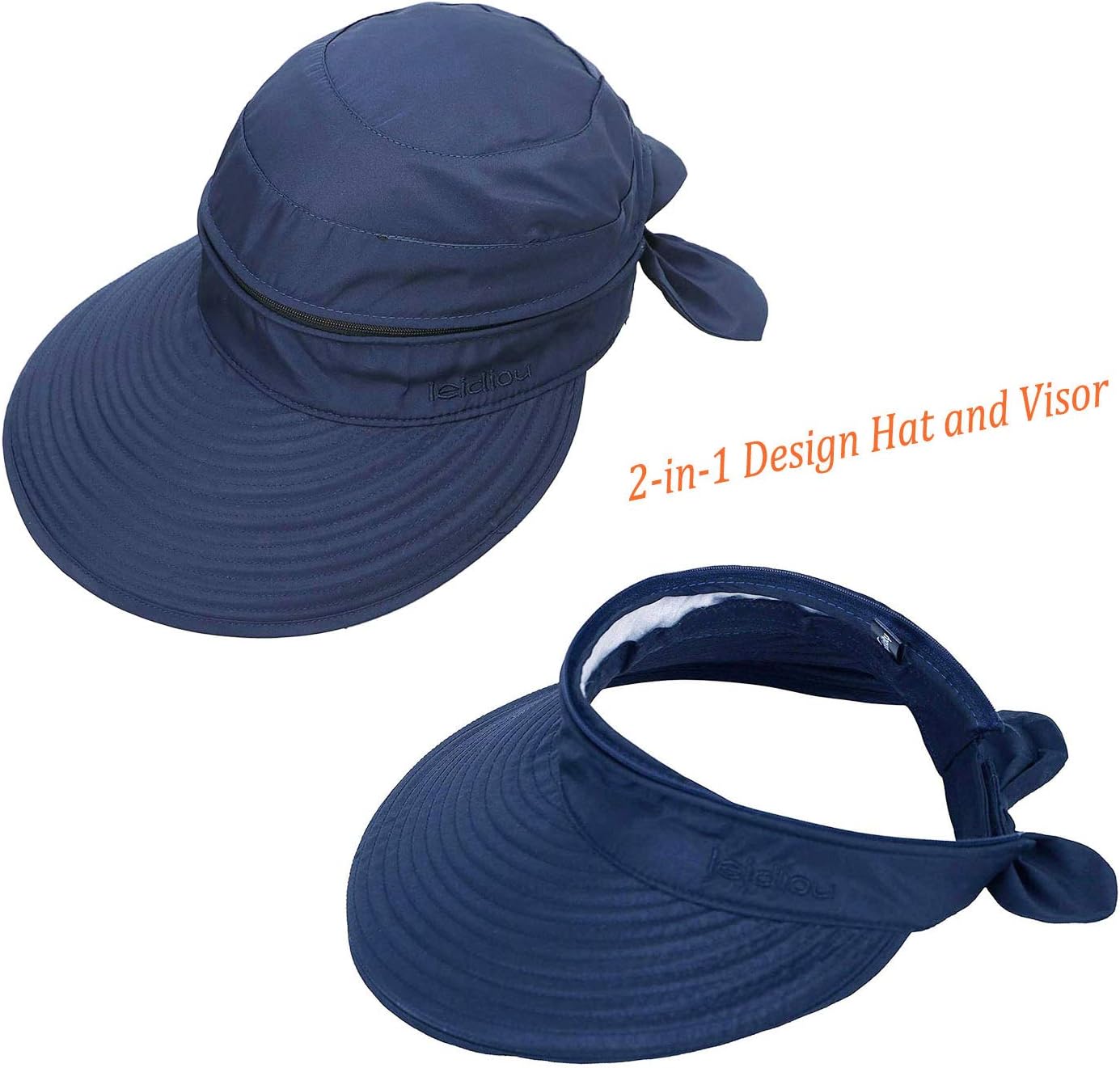 HINDAWI Sun Hats for Women with UV Protection Wide Brim Sun Hat Visor Summer Beach Outdoor Foldable Womens Cap