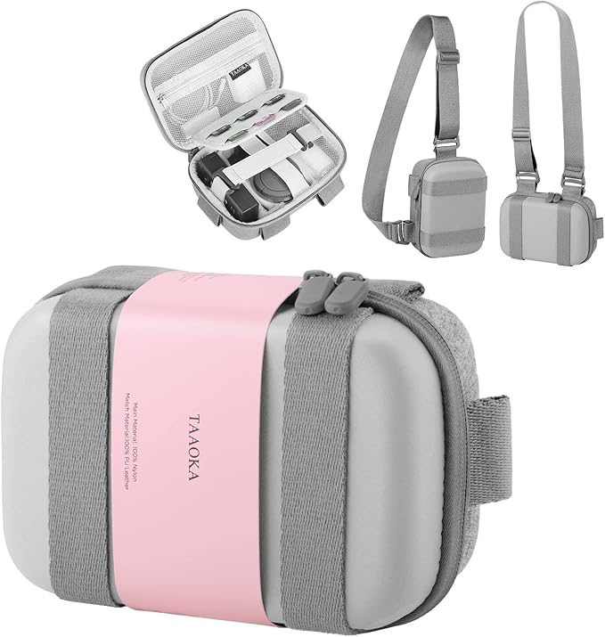 Digital Camera Case, Protective & Lightweight Camera Case with 3 Carrying Ways, Waterproof & Shockproof Small Camera Bag - Grey