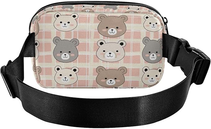 Kawaii Bear Fanny Pack for Women Men Water Resistant Fashion Waist Packs with Adjustable Strap Belt Bag for Travel Workout Jogging Hiking 21219061