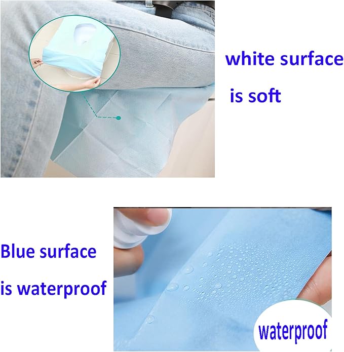20 Pcs Extra Large 23.6 Inch x 15.8 Inch Blue Disposable Toilet Seat Covers Individually Wrapped Travel Essentials, for Public Restrooms Airplane Camping (blue, 20pcs)