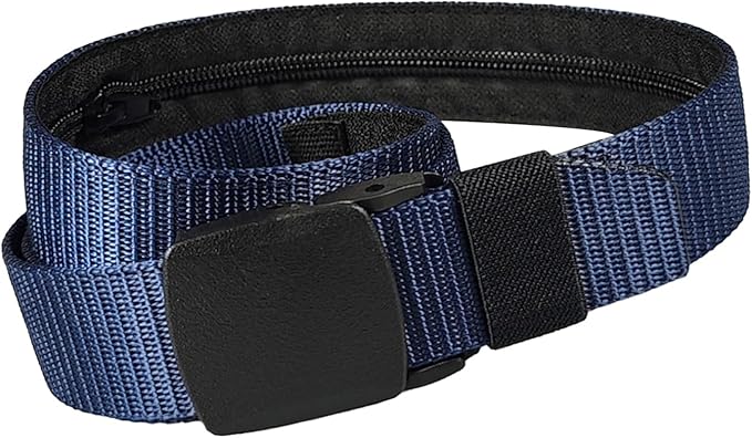 Money Waist Belt, Hidden Travel Pouch, Security Wallet with Blocking, Adjustable Strap for Documents Currency Tickets, Travel Gear, Anti Theft Belt for International Trips