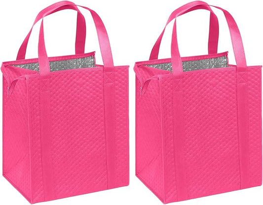 Mediz Hannah Direct Large Capacity Heavy Duty Insulated Smart Shopping Bag - Strong Reusable Grocery Tote 2 Pack