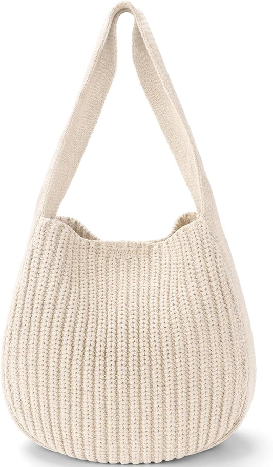 hatisan Crochet Bags for Women - Summer Beach Tote, Aesthetic Hippie Knit Bag