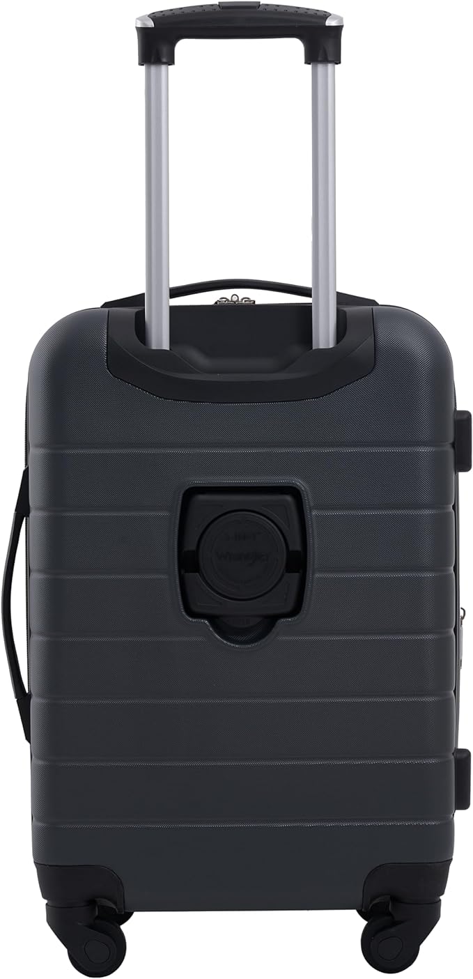 Wrangler Smart Spinner Hardside Luggage, 2 Piece Set, Dark Shadow