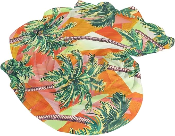 Hawaiian Coconut Tree Print Woven Lightweight Beach Towel Sand Free Quick Dry Towels for Camping Beach Swimming Pool Travel Accessories Large Easy Pack Travel Things for Women Men S