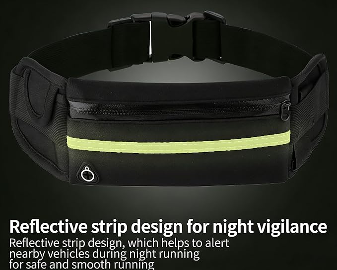 Anti-Theft Invisible Waist Bag, Hidden Storage for Safer Travel, Ultra-Slim Money Belt, Waterproof, Ultra-Light Fabric - Soft, Stretchy & Breathable (Black)