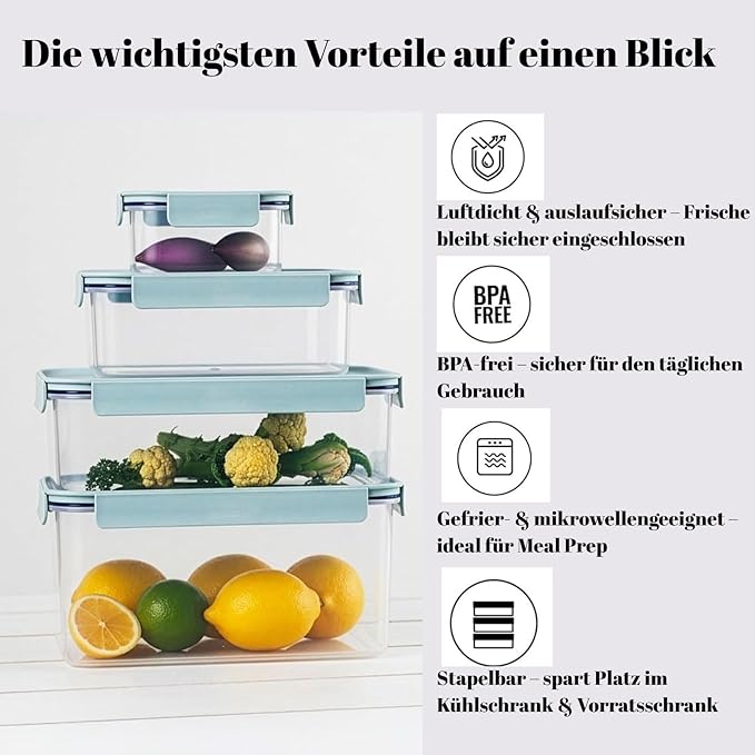 LocknLock Classic-Plus Plastic Food Storage Container | Airtight Plastic Food Storage Containers with Lids | BPA Free Stackable Food Storage for Meal Prep, Leakproof, Freezer & Dishwasher Safe, 420ml
