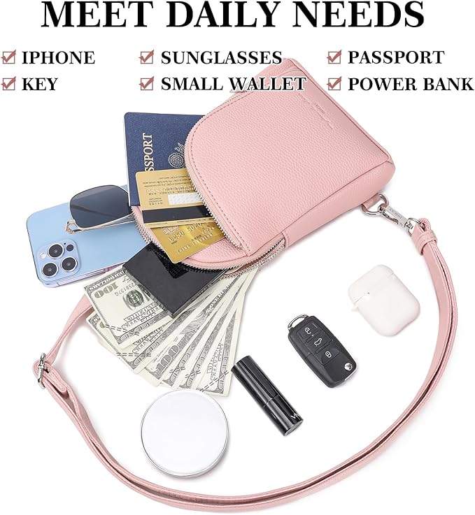 Haytijoe RFID Anti-Theft Sling Bag for Women, Small Crossbody Travel Purse with Locking Zippers, Lightweight Everyday Bag