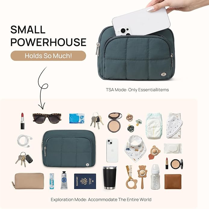 Telena 3-Zip Crossbody Bags for Women Anti Theft Cross Body Bag for Woman Travel Everyday Use