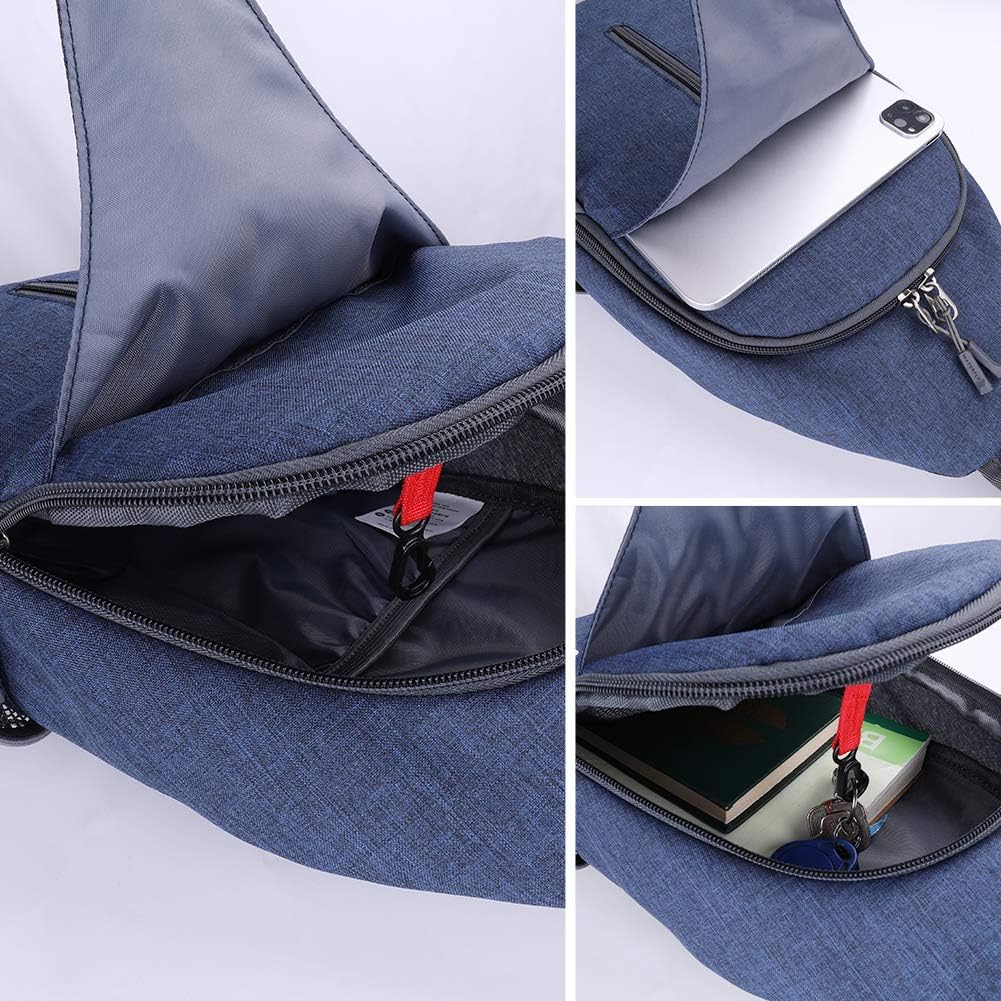 WATERFLY Crossbody Sling Backpack Sling Bag Travel Hiking Chest Bag Daypack