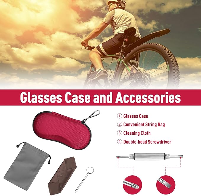 FINTIE Sunglasses Case, Hard EVA Shell Shockproof Sport Glasses Case with Metal Carabiner Travel Zipper Eyeglasses Holder
