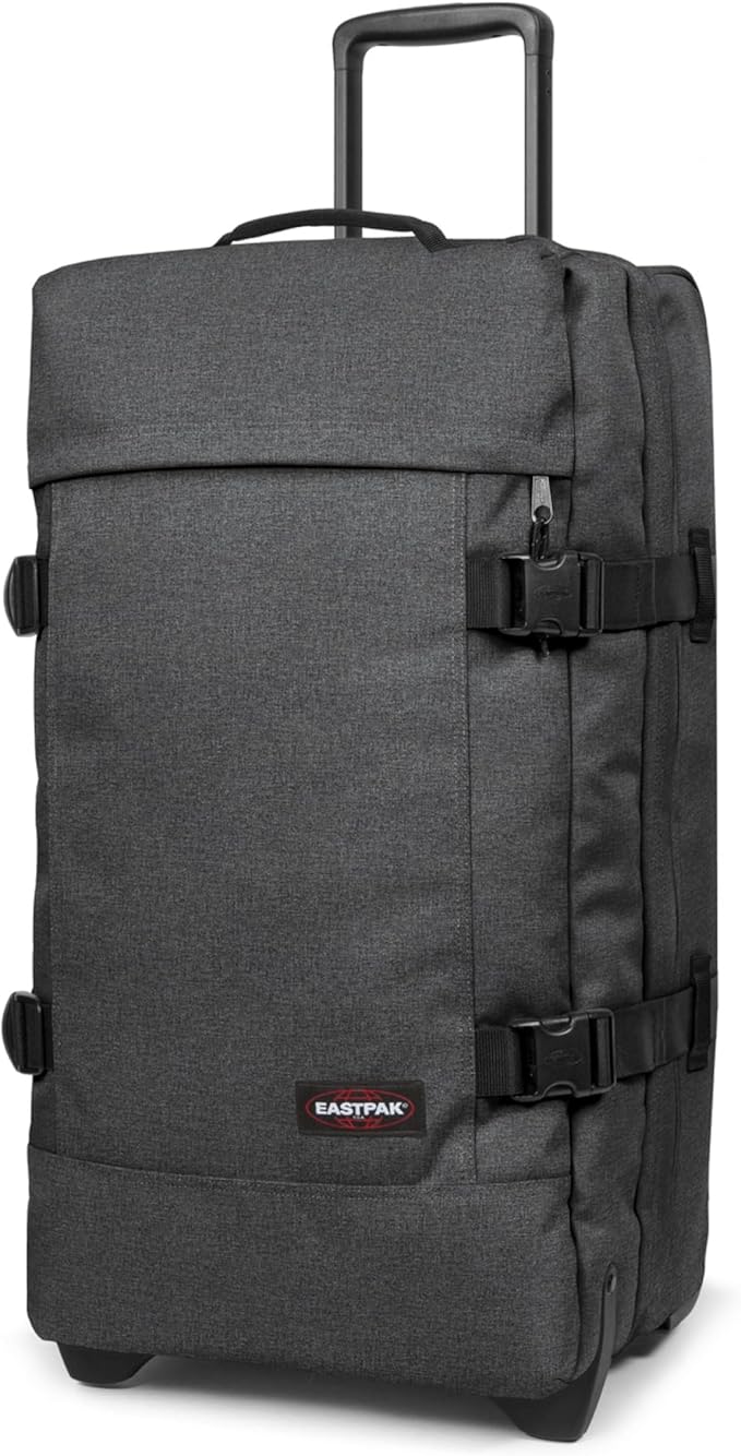 Eastpak Tranverz M – 78L Large Wheeled Luggage with Dual Compartments, TSA Lock, Compression Straps & Smooth-Wheeling System, Black Denim