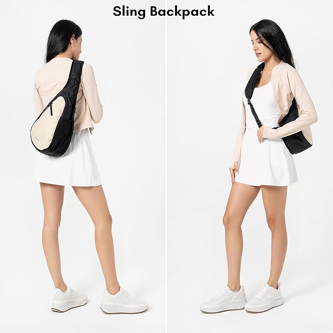Sherpani Esprit, Anti Theft Sling Bag, Sling Backpack, 10L Travel Bag, Crossbody Backpack, Travel Gift for Women, Fits 10 Inch Tablet (Straw Lite)