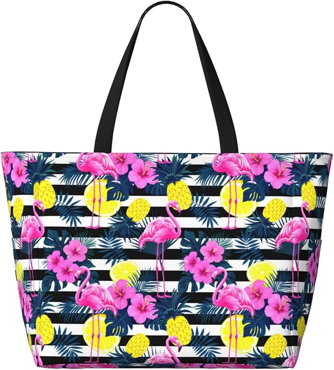 Large Beach Tote Bag Beach Bag Waterproof Sandproof Lightweight Women Tote
