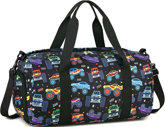 CAMTOP Kids Duffel Bag Boys Toddler Overnight Bag Small Weekender Carry-On Tote for Travel Gym Sport