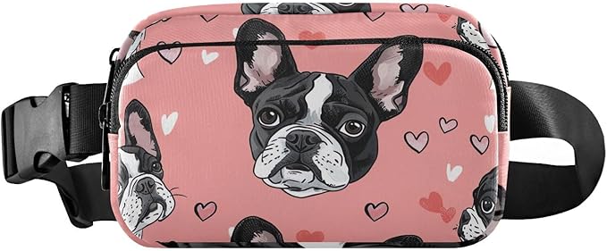Kawaii French Bulldog Fanny Pack for Women Men Water Resistant Fashion Waist Packs with Adjustable Strap Belt Bag for Travel Workout Jogging Hiking 21219034