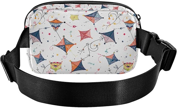 Colorful Kites Fanny Pack for Women Men Water Resistant Fashion Waist Packs with Adjustable Strap Belt Bag for Travel Workout Jogging Hiking 21219018