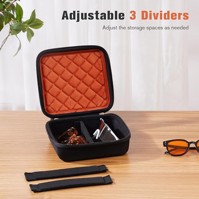 ProCase Hard Shell Travel Sunglasses Organizer, Portable Multiple Glasses Case for Travelling