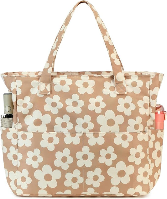 Bluboon Beach Bags for Women, Large Waterproof Tote Bag With Wet Compartment for Pool Weekender Travel Gym