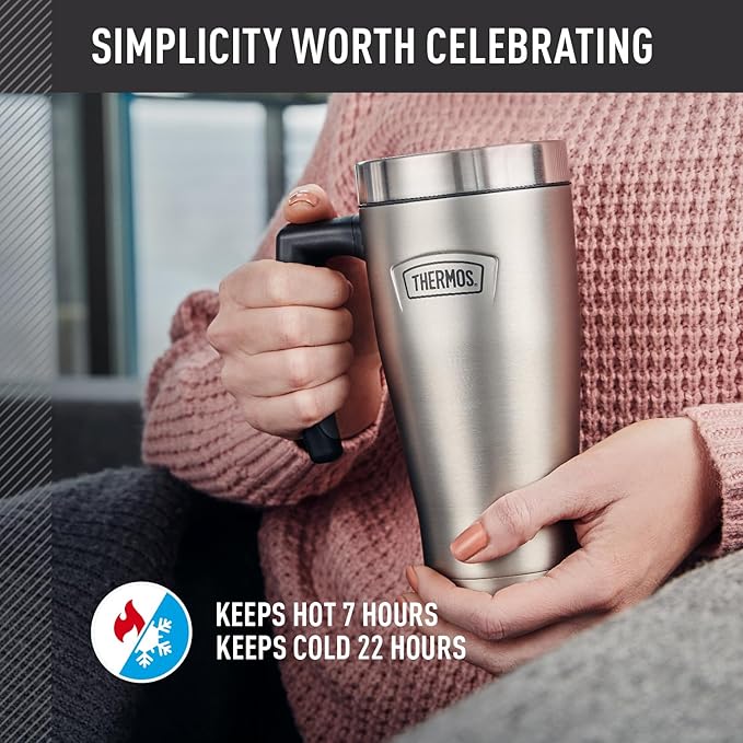THERMOS ICON SERIES, Stainless Steel Mug, Sandstone, 16 oz