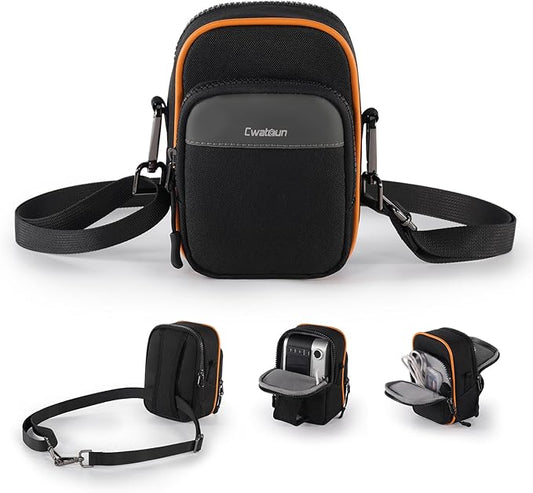 Cwatcun Mini Digital Compact Camera Sling Bag，Portable Protective Small Crossbody Camera Case Lightweight Photography Camera waist bag for Canon Nikon Sony Fuji Digital Camera