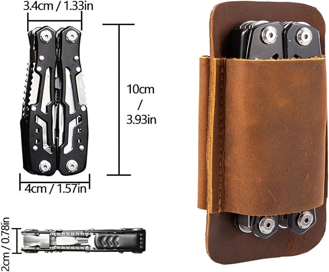 Knife Sheath,Leather Knife Sheath for Belt,Horizontal Carry Pocket Knife Holder,EDC Belt Organizer,Handmade Compact Draw Knife Holster,EDC Pocket Organizer,Sheath for Folding Knife,Gifts for Men,M
