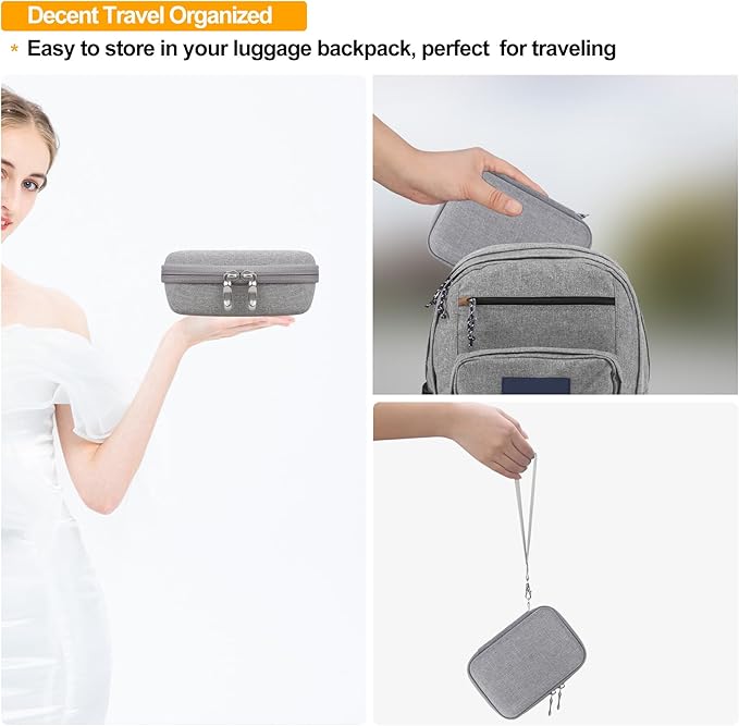 Elonbo Camera Carrying Case for KODAK PIXPRO FZ55 / FZ53 / FZ45 / FZ43 16MP Digital Camera, Vlogging Camera Storage Holder Travel Bag, Mesh Bag Fits Batteries, Cable, Memory Card, Card Reader, Grey