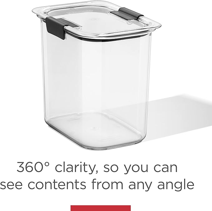 Rubbermaid Brilliance Pantry Airtight Food Storage Container,BPA-Free 7.8 Cup,Ideal for Brown Sugar - Efficient,Leak-Proof and Dishwasher-safe,(Pack of 2)