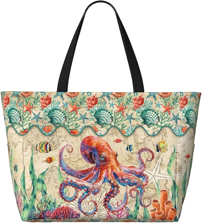 Large Beach Tote Bag Beach Bag Waterproof Sandproof Lightweight Women Tote