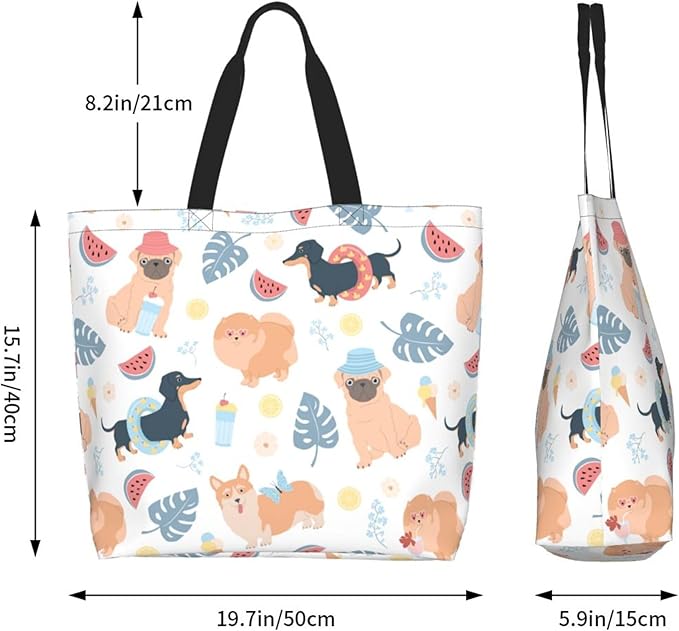 Tote Bag for Women Large Beach Bag Reusable Grocery Bags Handbag for Travel Shopping