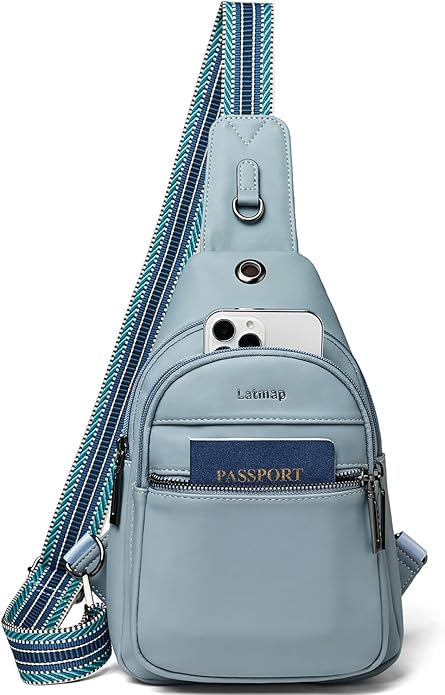 Sling Bag For Women Faux Leather Small Casual Daypack Backpack Fanny Pack Crossbody Chest Bags Purse