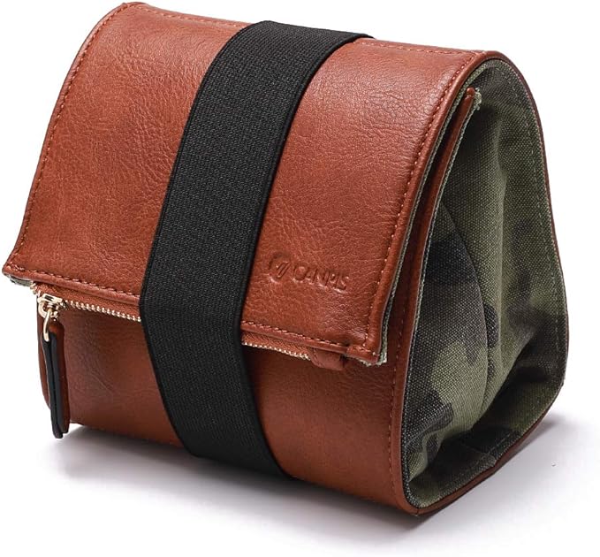 CANPIS Mirrorless Camera Case, Leather Small Camera Bag Lens Pouch, Photography Travel Bag, Outdoor Carry-on Storage Bag (not support DSLR Camera and Long Lens)