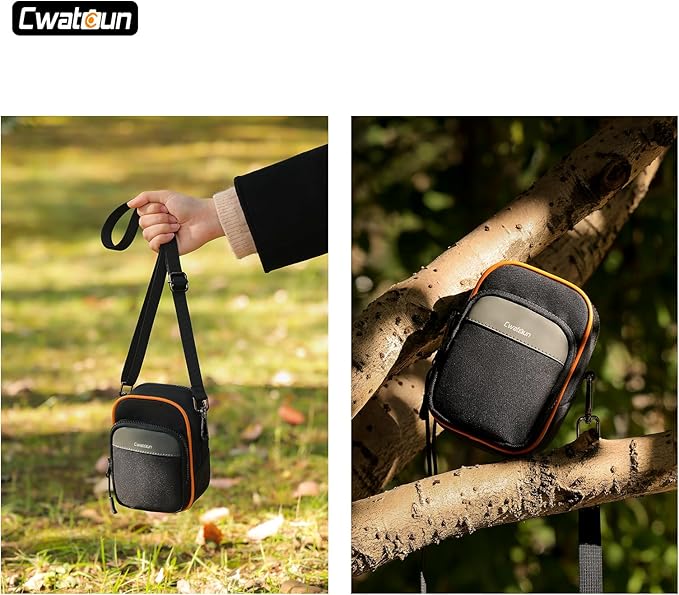 Cwatcun Mini Digital Compact Camera Sling Bag，Portable Protective Small Crossbody Camera Case Lightweight Photography Camera waist bag for Canon Nikon Sony Fuji Digital Camera