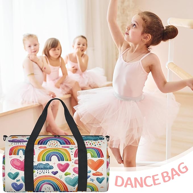 Rainbow Travel Duffle Bag for Women Men, Overnight Weekender Bag, Carry on Tote for Sport Gym
