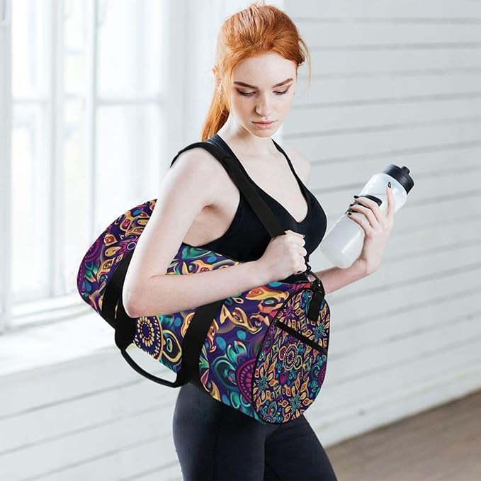 Mandala Docks Colorful Foldable Large Bag Business Trips Gym Bag
