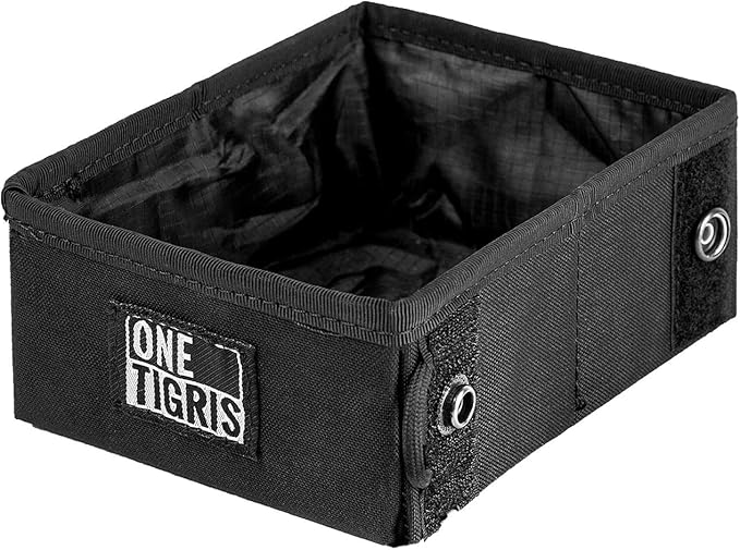 OneTigris Military Pet Bowl Collapsible 32 oz Treat Food & Water Holder for Small to Medium Puppy Dog