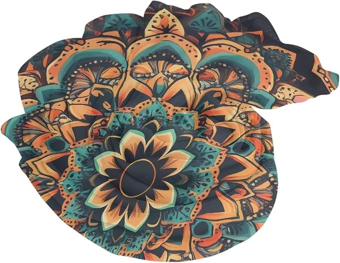 Woven Thin Lightweight Beach Towel Sand Free Quick Dry Absorbent Towels for Swimming Pool Beach Accessories Easy Pack Travel Things for Vacation Adult Gift M, Mandala Flower Print Green
