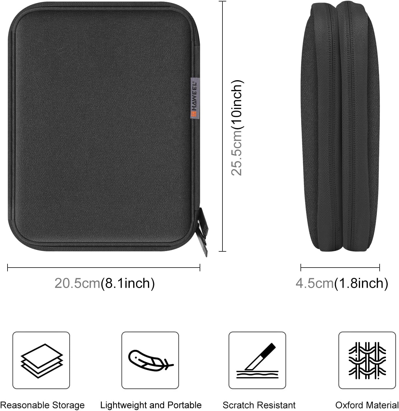 Electronic Accessories Organizer Carry Bag, Travel Cable Storage Case Portable Waterproof Double Layers All-in-One Storage Bag for Cord, Charger, Earphones, U Disk, USB Cable (L)