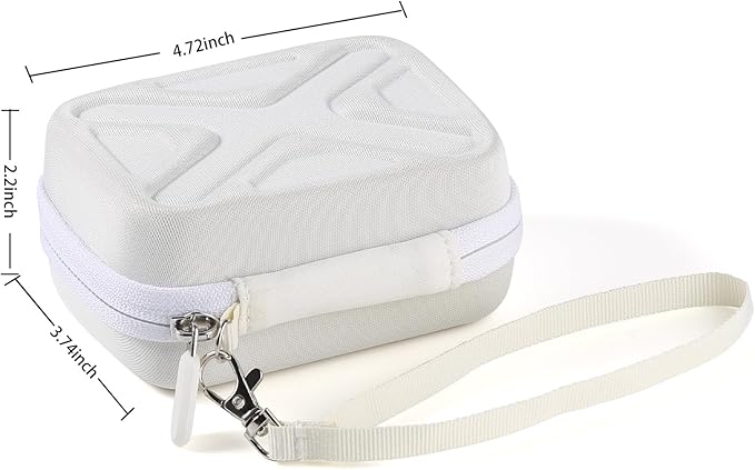 Digital Camera Case for AbergBest 21 Mega Pixels 2.7" LCD Rechargeable HD/Kodak Pixpro/Canon PowerShot ELPH 180/190/Sony DSCW800/DSCW830 Cameras, Travel Carrying Protective Case for Camera - White