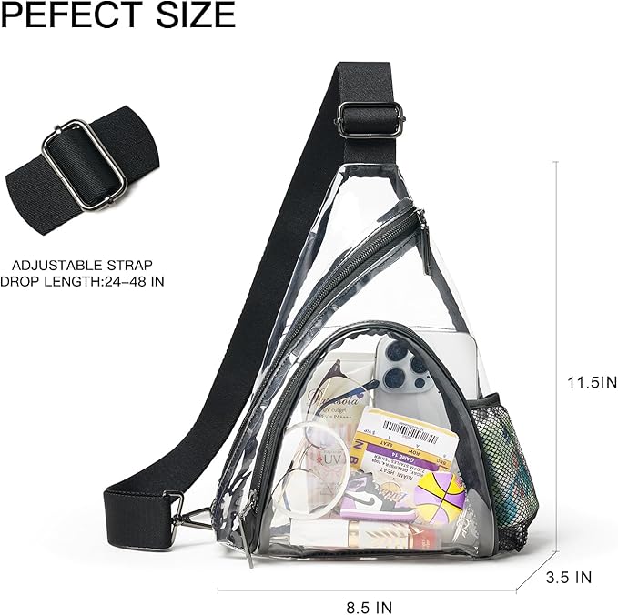 7L Sling Bag For Women Men Backpack Fanny Pack Crossbody Chest Travel Shoulder Belt Bags Purse Handbag PU Leather