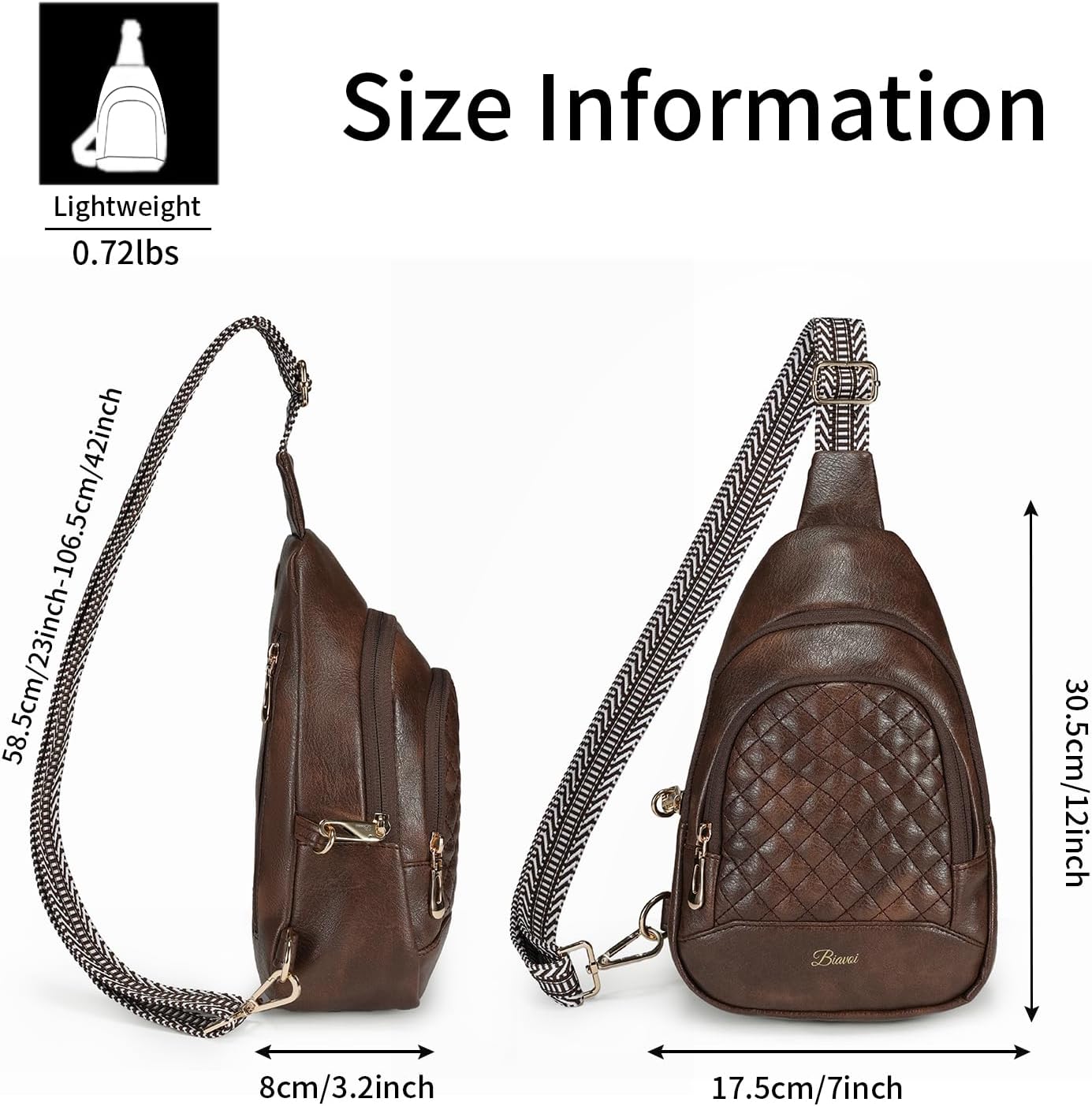 Crossbody Bags for Women Anti Theft Small Sling Handbag with Zipper Lock Vegan Leather RFID Blocking Chest Pure