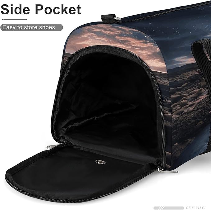 Subtle Atmosphere Gym Bag Lightweight ，Travel Duffle Bag with Shoe Compartment，Gym Bag for Women for Overnight, Weekend, Yoga, Gym, Business Trips, Sport And Hospital.