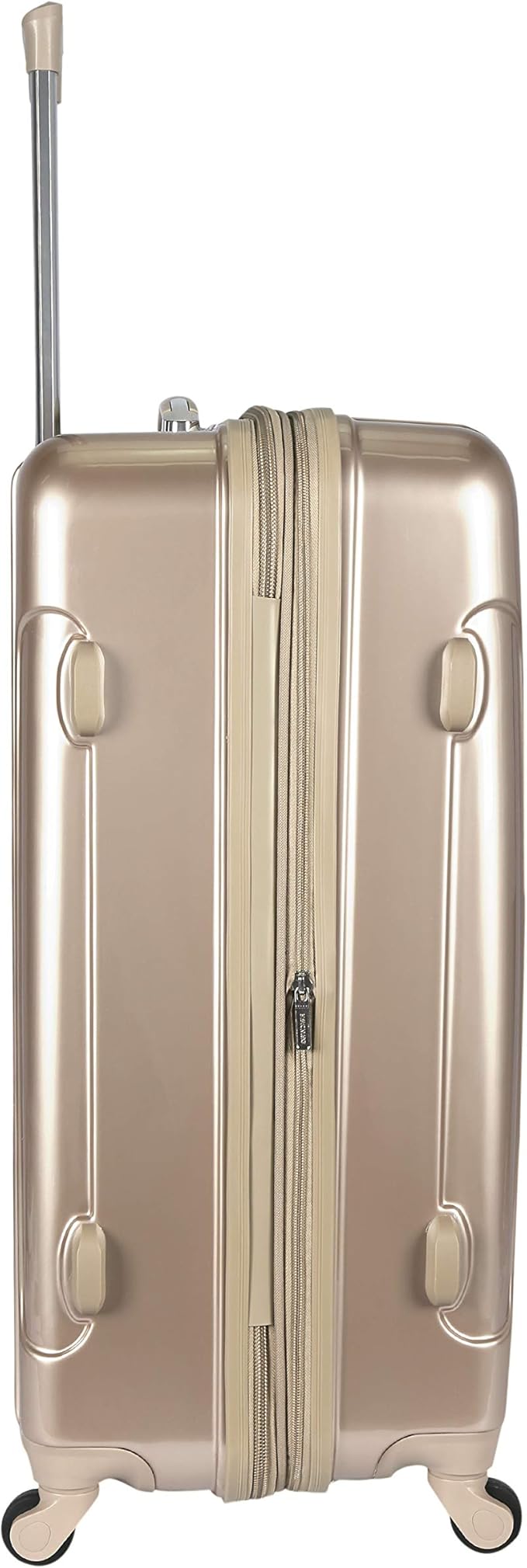 kensie Women's TSA-Lock Hardside Spinner Luggage, Pale Gold, 3-Piece Set (28, 24, 20)