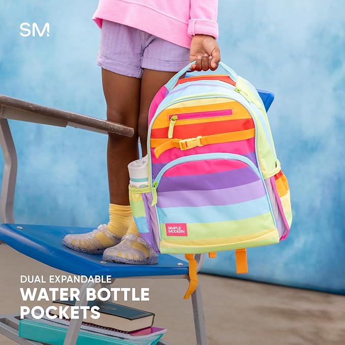 Simple Modern Medium Toddler Backpack for School Girls and Boys | Kindergarten Elementary Kids Backpack | Fletcher Collection | Kids - 15" tall | Wheels Up