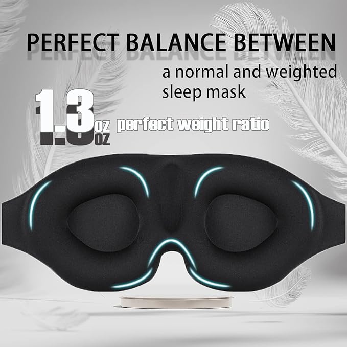 Eye Mask for Lash Extensions, Eyelash Sleeping Mask for Extensions, 3D Sleeping Mask for Women Men with Adjustable Strap Ear Plugs, Sleep Mask for Lash Extensions for Nap Travel Night
