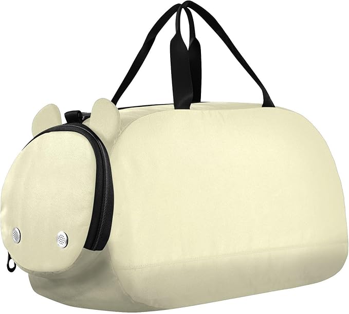 Lemon Chiffon Solid Color Pure Plain Small Gym Bag with Shoes Compartment Large Capacity Personal Item Travel Bag for School Practice, Sports, Travel bolso de viaje para hombre