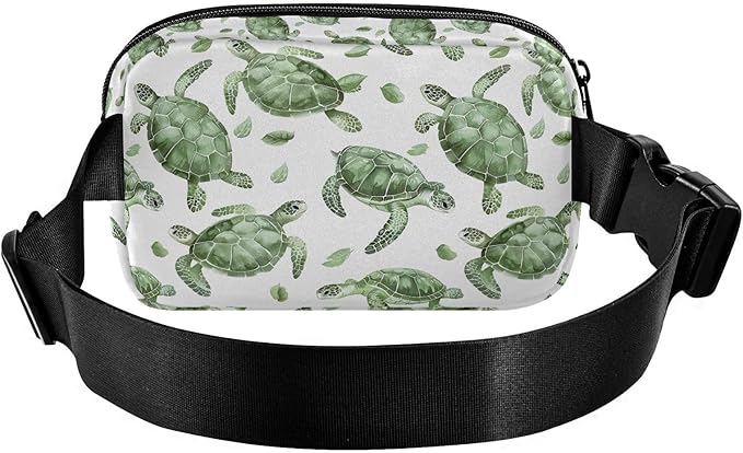 Ocean Sea Green Turtles Fanny Pack for Women Men Water Resistant Fashion Waist Packs with Adjustable Strap Belt Bag for Travel Workout Jogging Hiking 21220067